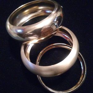 Bangle gold plated bracelet set